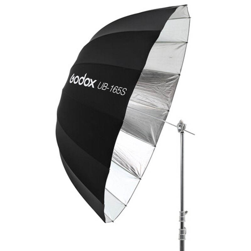 Sombrilla Parabólica Godox 165 cm. Plata/Negra UB165S