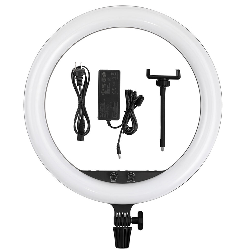 Aro de Luz Led Godox 45cm. LR150 con Adaptador de Corriente y Base para SmartPhone
