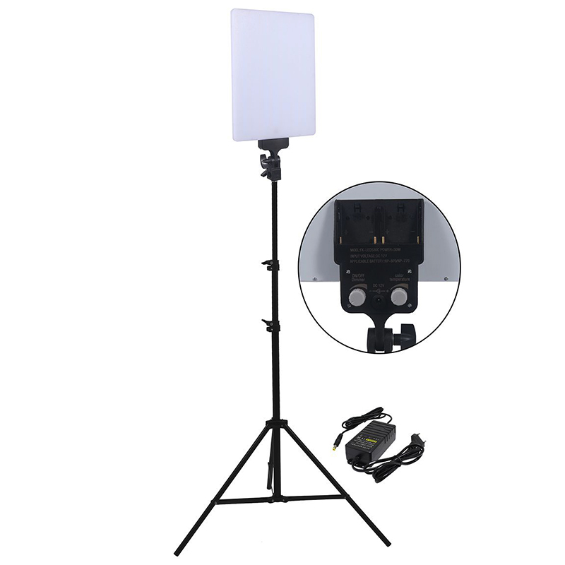 Kit de 2 Lámparas 288 Led FX-530 con 2 Tripiés y Funda (2700-5500°K)
