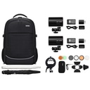Kit de 2 Flash Godox AD100PRO + 1 Kit de Accesorios AK-R1 + 1 Soporte S2 + 1 Sombrilla Plata/Negra 84cm. + 1 Sombrilla Translúcida 84cm. + BackPack CB-20