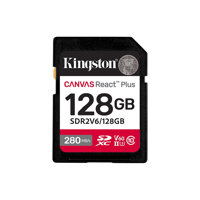 Memoria Kingston Canvas React Plus V60 SDXC 128GB UHS-II U3 Clase 10