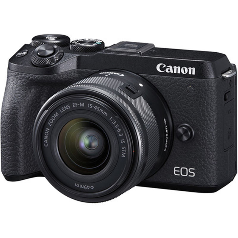 Cámara Canon EOS M6 Mark II c/EF-M 15-45mm IS STM+Visor Electrónico EVF-DC2
