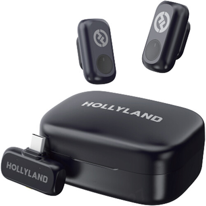 Micrófono Lavalier Inalámbrico Hollyland Lark A1 Duo con USB-C y Estuche de Carga