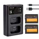 Kit de Cargador Dual y 2 Baterias Tipo NP-FW50 K&F Concept (KF28.0015)