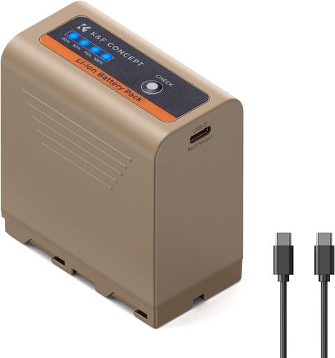 Bateria de Litio K&F Concept Tipo NP-F970 Carga Directa USB-C (KF28.0036)