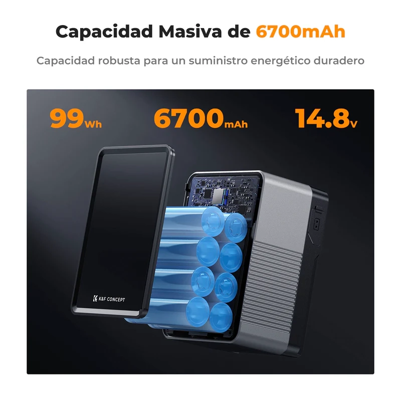 Batería V-Mount K&F Concept 90Wh Carga Rápida USB-C (KF28.0024V1)
