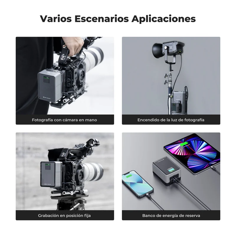 Batería V-Mount K&F Concept 90Wh Carga Rápida USB-C (KF28.0024V1)
