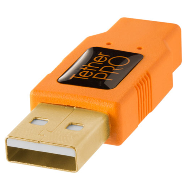 Cable TetherPro USB 2.0 a Mini-B 8-Pin Tether Tools CU8015-ORG