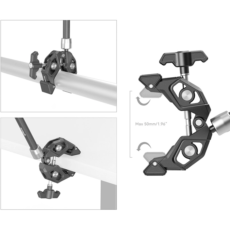 Brazo Mágico SmallRig 4454 con Pinza y Montura para Cámara de Acción