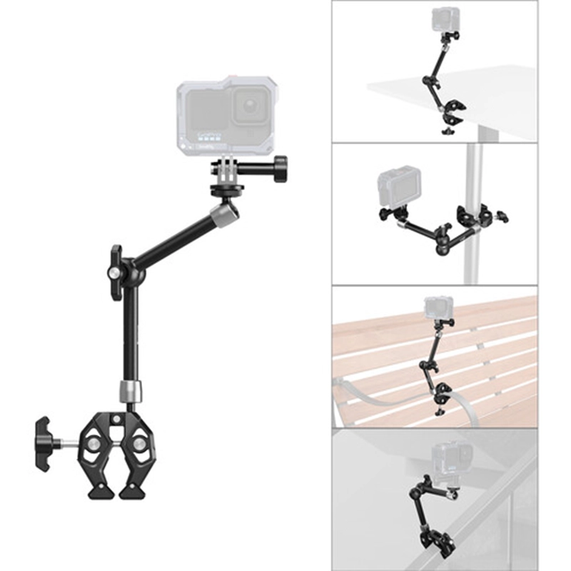 Brazo Mágico SmallRig 4454 con Pinza y Montura para Cámara de Acción