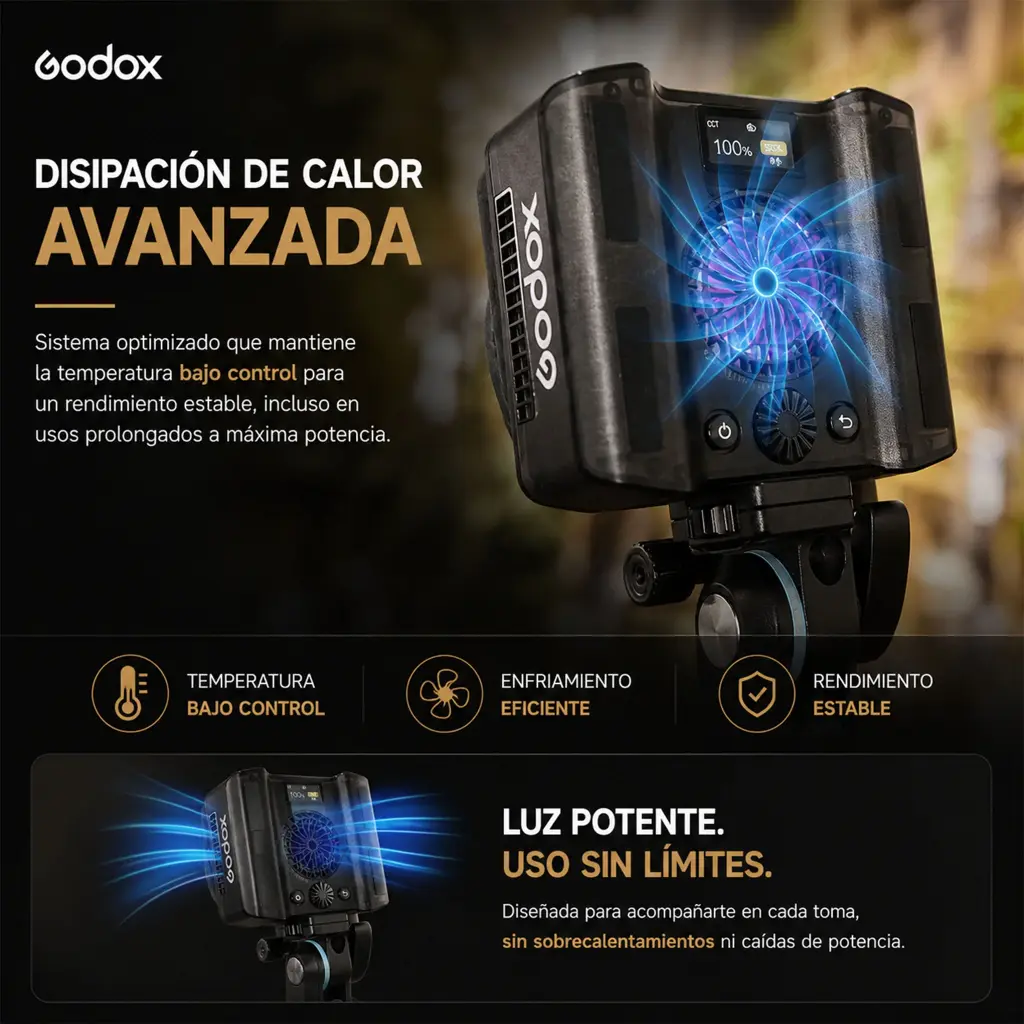 Lámpara Led Bi-Color Portátil Godox ML40Bi
