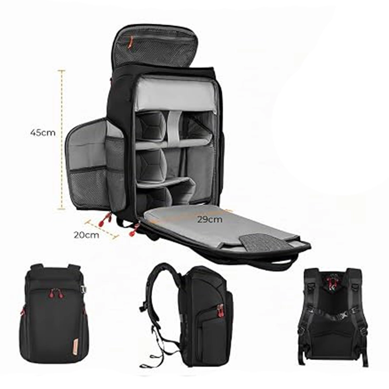 BackPack K&F Concept Nature Wander 25L Negro/Rojo (KF13.128V6)