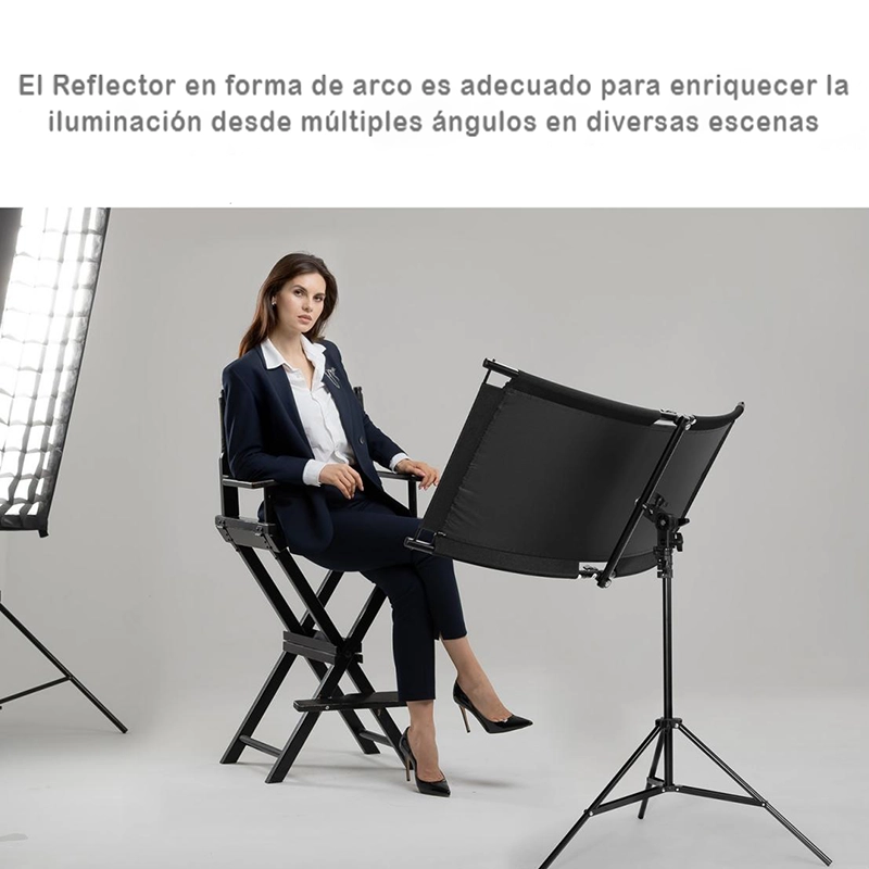Reflector Curvo 4 en 1 K&F Concept U-Shape 100x45cm con Soporte (KF18.0018)