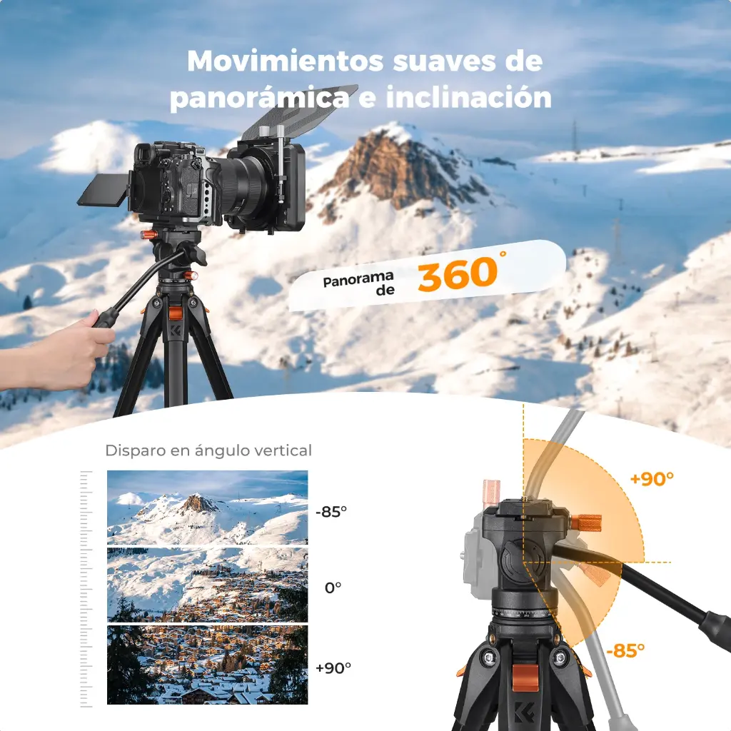 Tripié para Video c/Cabezal Fluído K&F Concept (KF09.172)