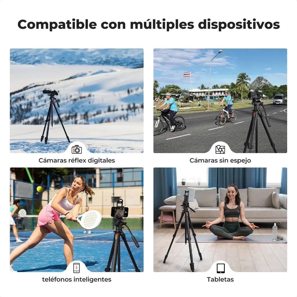 Tripié para Video c/Cabezal Fluído K&F Concept (KF09.172)
