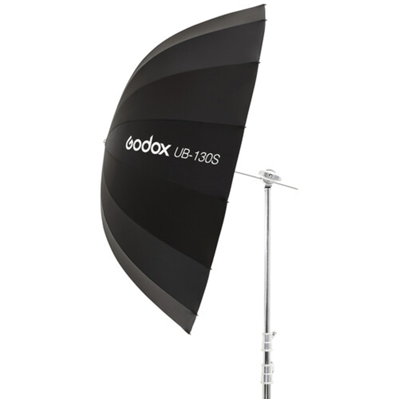 Sombrilla Parabólica Godox 130cms. Plata/Negra UB-130S
