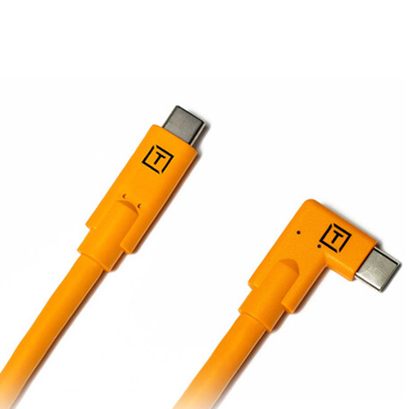 Cable USB-C a USB-C Right Angle Tether Tools CUC15RT-ORG