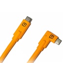 Cable USB-C a USB-C Right Angle Tether Tools CUC15RT-ORG
