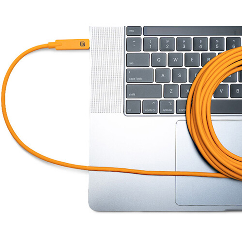 Cable USB-C a USB-C Right Angle Tether Tools CUC15RT-ORG
