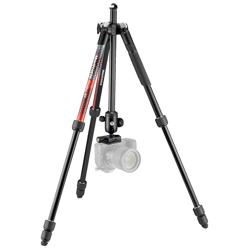 Tripié Manfrotto Element MII con Cabeza de Bola p/8kg. (Rojo) MKELMII4RD-BH
