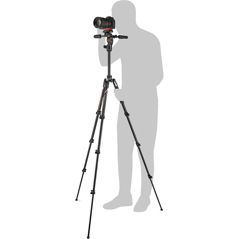 Tripié Manfrotto BeFree ALPHA con Cabeza de 2 Manerales MKBFRLA-3W