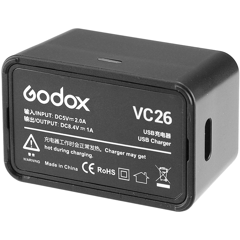 Cargador Godox VC26 para Batería VB26 y WB100A