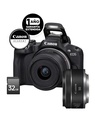 Kit Cámara Canon EOS R50 + RF-S 18-45mm + RF 50mm f/1.8 STM + SD 32GB + Curso ABC de Vlogger + 1 Año de Garantía Extendida