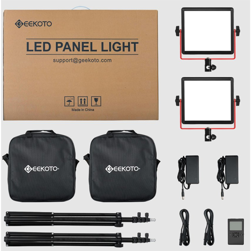 Kit de 2 Lámparas de Panel LED 320 Geekoto PL-20A