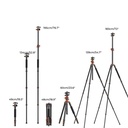 Tripié/Monopié K&F Concept T254A4+BH-28L Aleación Aluminio c/Cabeza de Bola y Columna c/Movimientos Transversales (KF09.090V1)