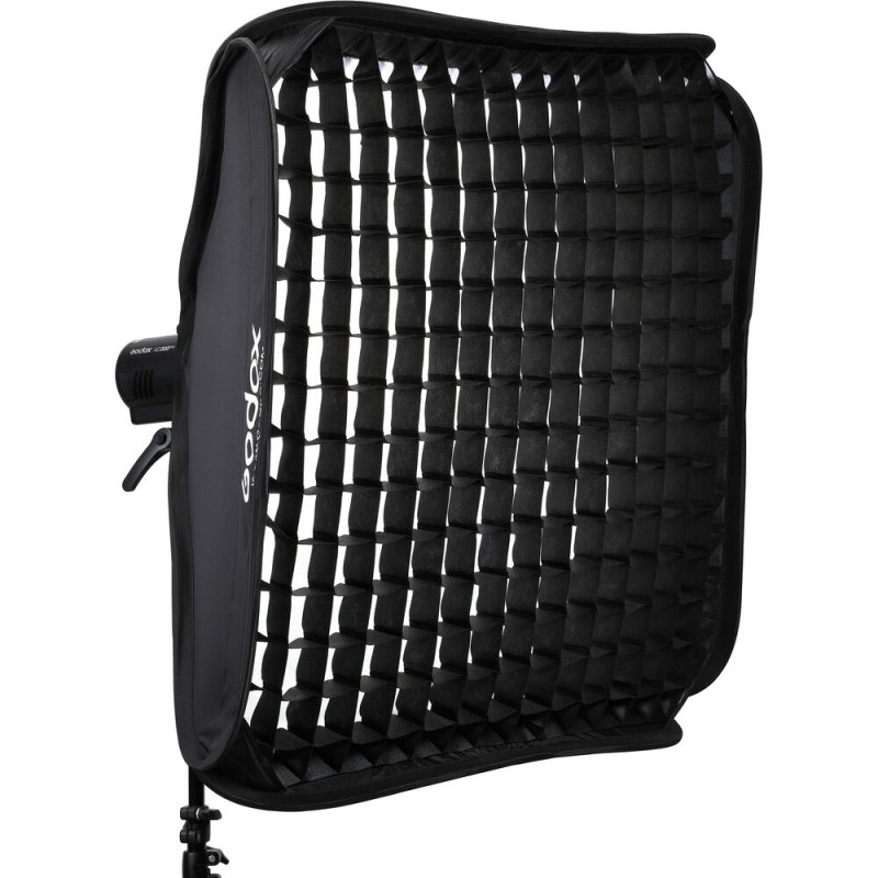 Caja suavizadora Godox 60x60cms. con grid y bracket S2 para flash speedlite