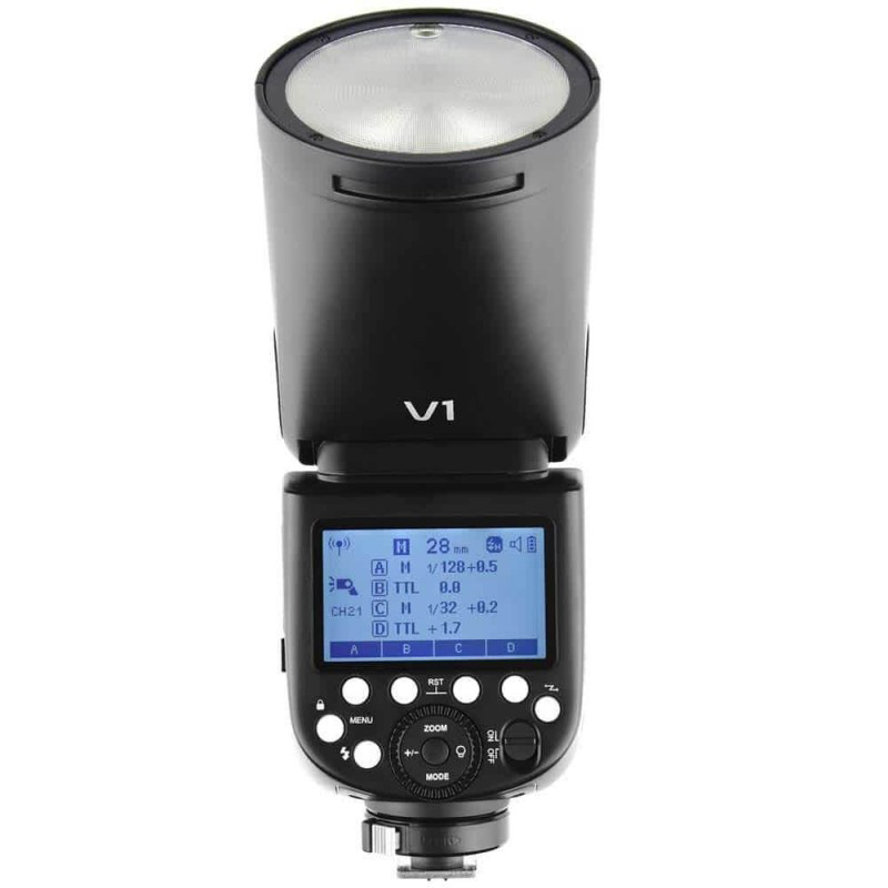 Flash Godox V1-N para Sony con batería VB26 y cargador