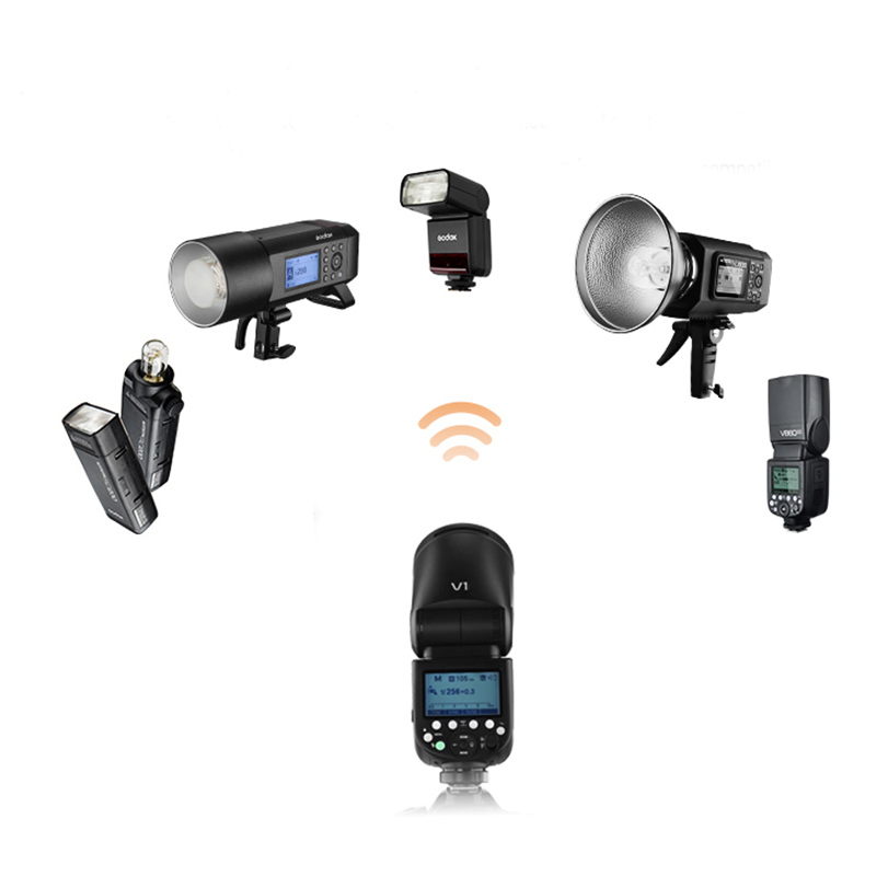 Flash Godox V1-N para Sony con batería VB26 y cargador