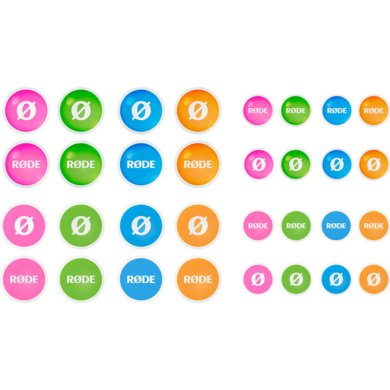 Kit de Identificadores de Color para Micrófonos RODE COLORS 2 para Wireless GO y Lavaliers