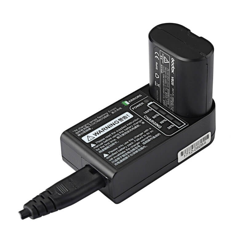 Flash Ving 350N Godox para Nikon con batería VB20 y cargador