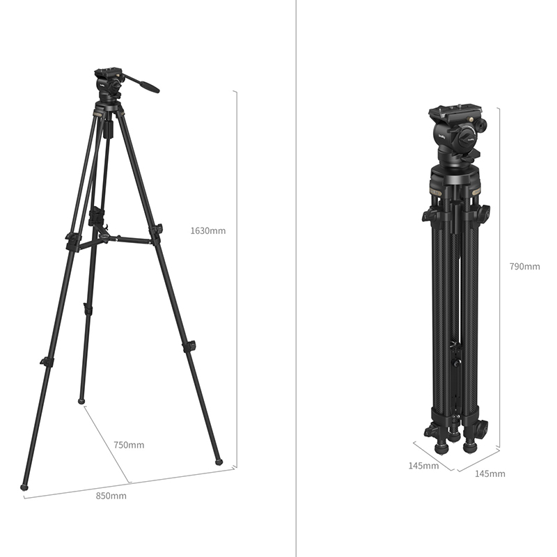 Tripié SmallRig 4685 para Video AD-50 de Fibra de Carbón