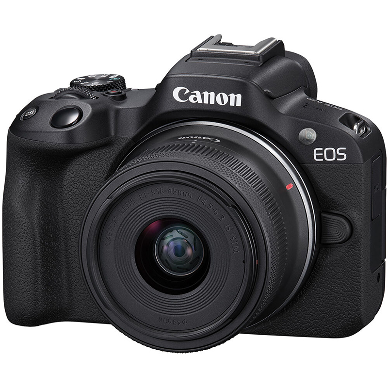 Cámara Canon EOS R50 c/RF-s 18-45 + SD64Gb + 1 Año de Garantía Extendida