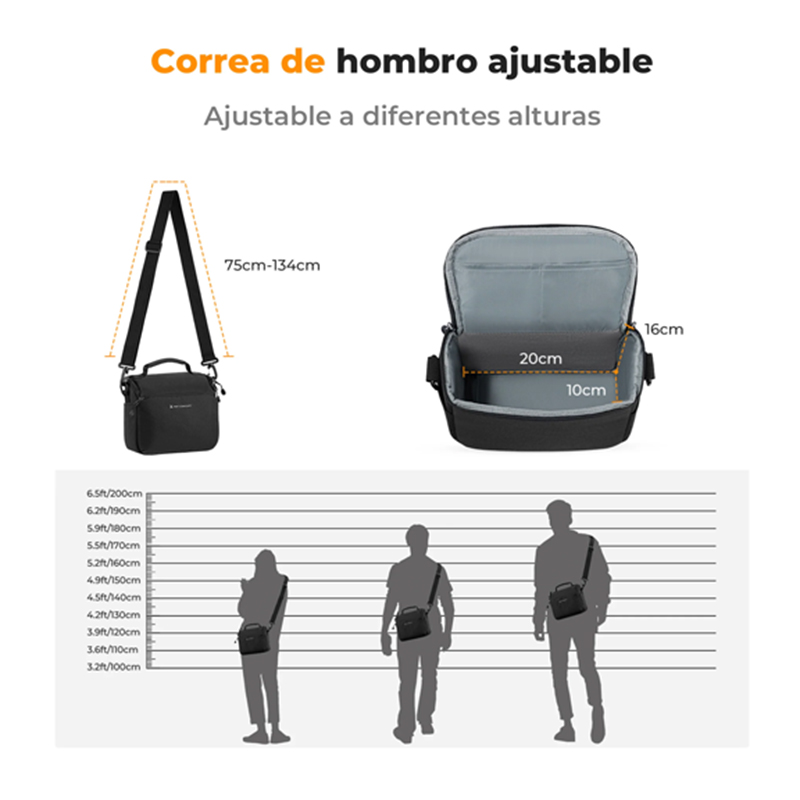 Slingbag K&F Concept 5L Negro (KF13.179)