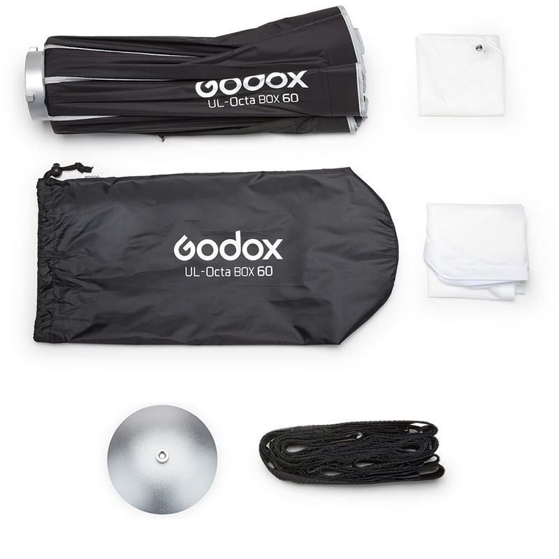 Caja Suavizadora Octagonal Tipo Sombrilla con Grid Godox 60 cm. UL-BOX-OCTA-60 (Bowens)