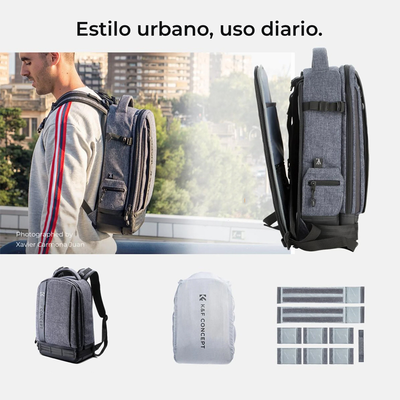 BackPack K&F Concept Nature Wander 18L Gris (KF13.044) | Solgar