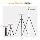 Tripié/Monopié K&F Concept T254A7+FH-03 Aleación Aluminio c/Cabeza de Video (KF09.137)