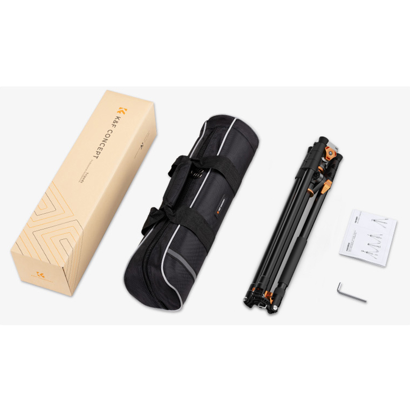 Tripié/Monopié K&F Concept T254A7+FH-03 Aleación Aluminio c/Cabeza de Video (KF09.137)