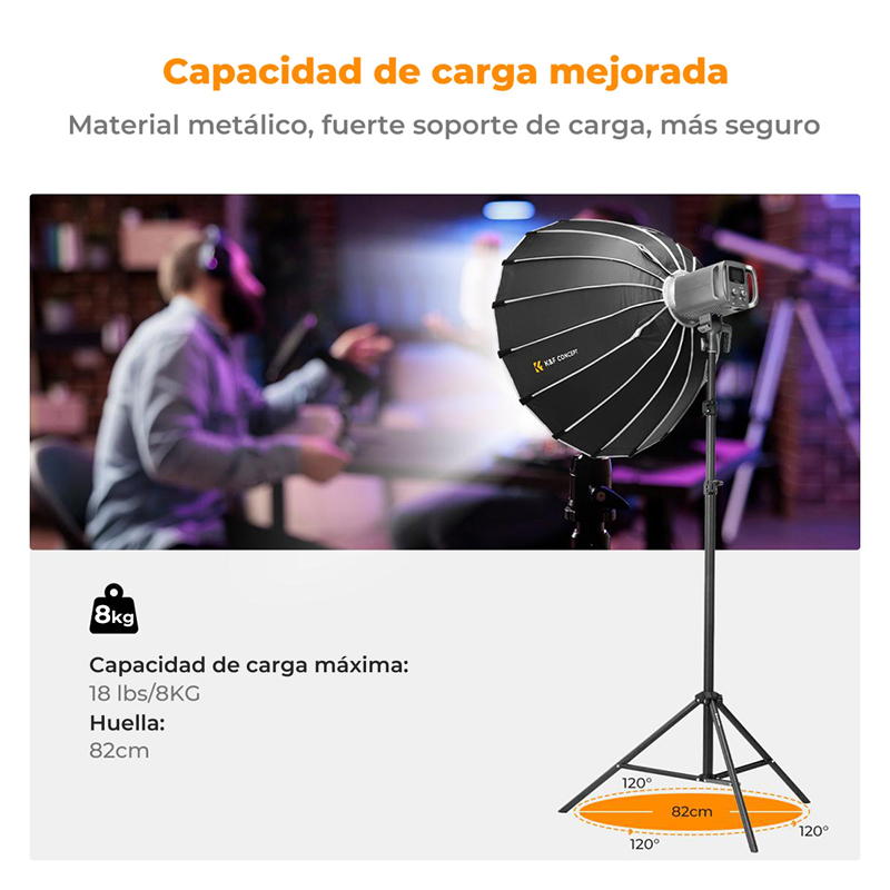 Tripié K&F Concept para Unidad de Iluminación 2.8 mt. (KF34.043)