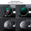 Filtro Densidad Neutra Variable y CPL K&F Concept 58mm. Serie Nano-X (KF01.1322V1)