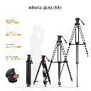 Tripié K&F Concept VA3 + Cabezal de Video BV20 (KF09.148V1)