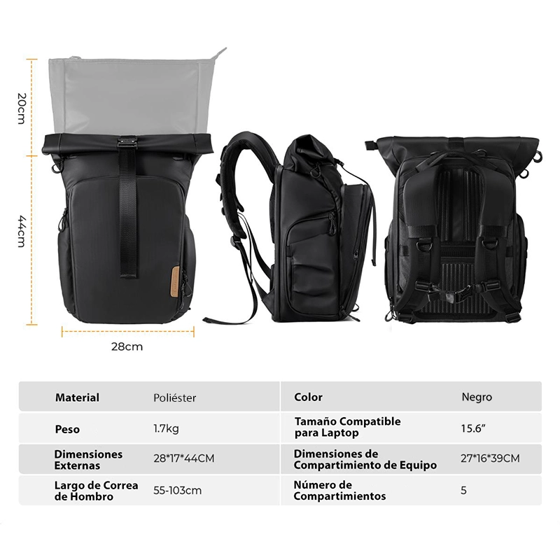 BackPack K&F Concept Nature Wander 11 20L Negra (KF13.173)