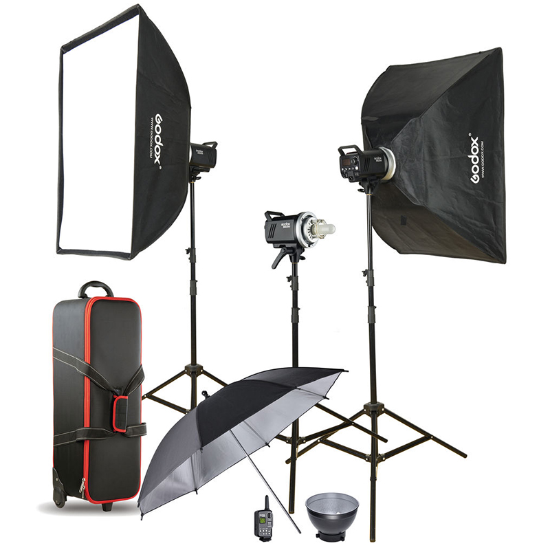 Kit de 3 Flash Godox MS200-D