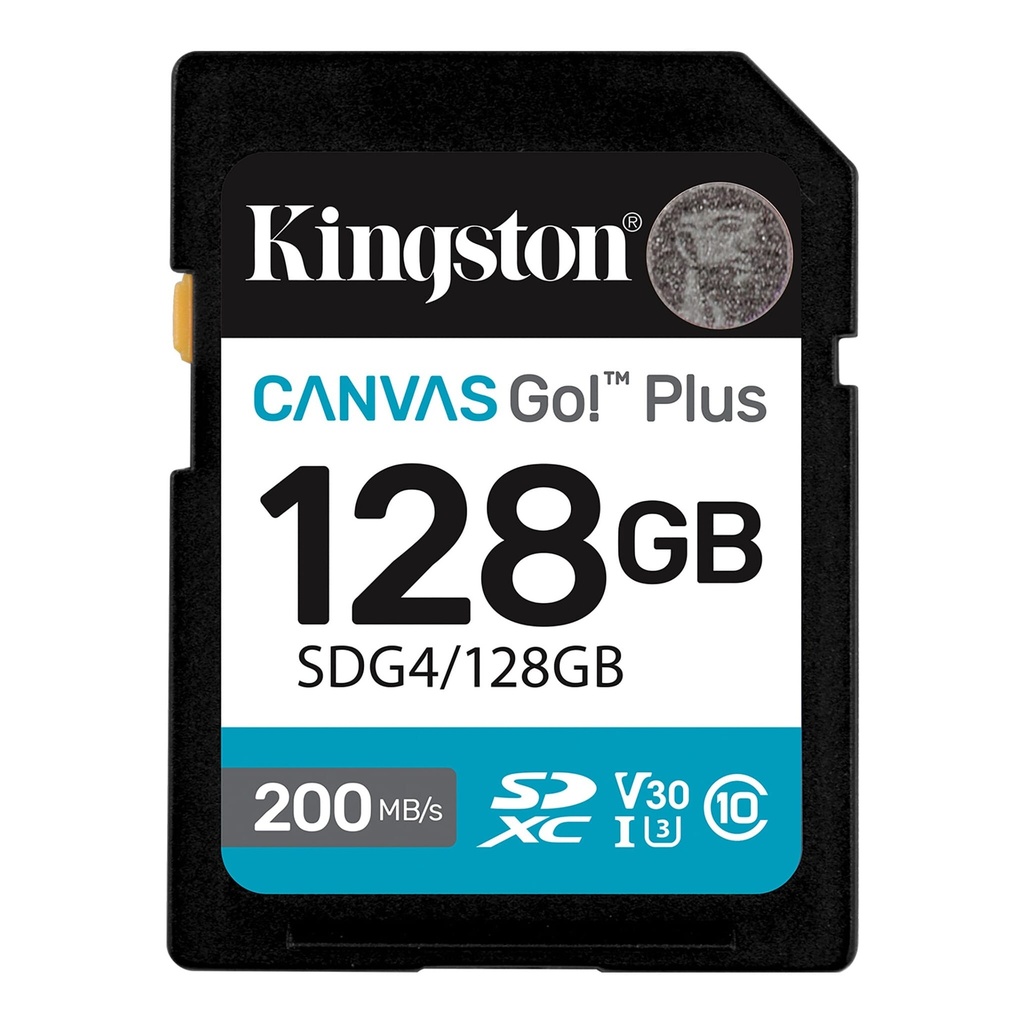 Memoria Kingston Canvas Go! Plus SDXC 128GB UHS-I U3 Clase 10 V30