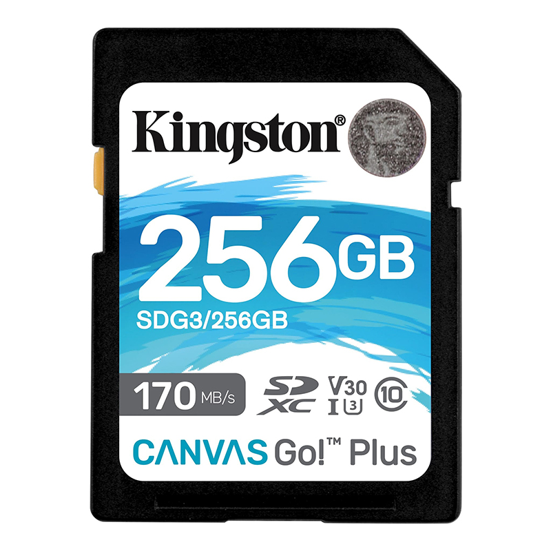 Memoria Kingston Canvas Go! Plus SDXC 256GB UHS-I U3 Clase 10 V30