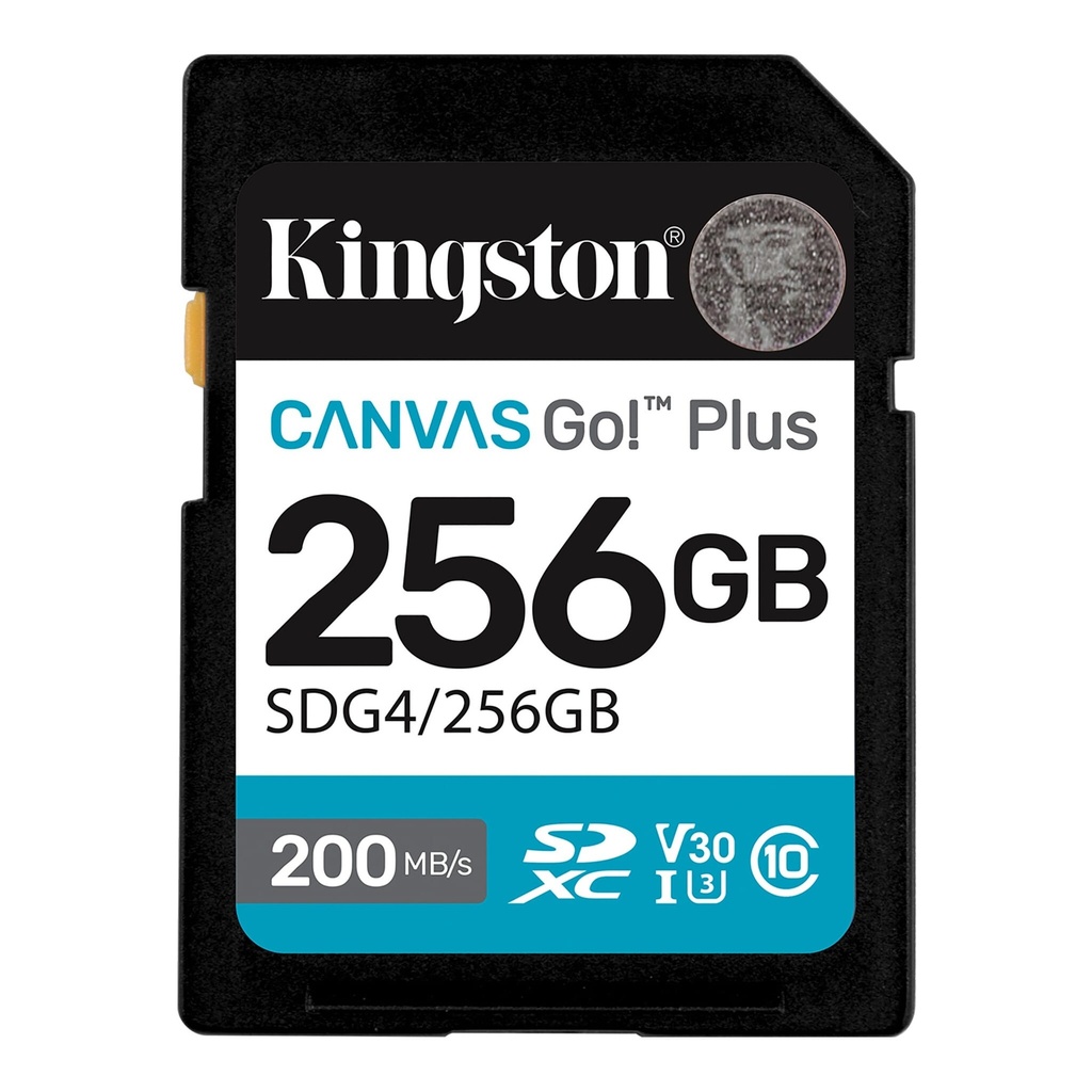 Memoria Kingston Canvas Go! Plus SDXC 256GB UHS-I U3 Clase 10 V30