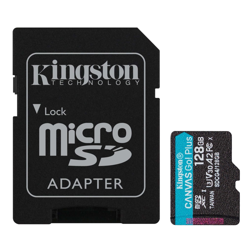 Memoria Kingston Canvas Go! Plus Micro SDXC 128GB UHS-I U3 Clase 10 V30 A2